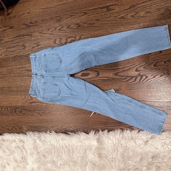 Light Wash Distressed Straight Leg Jean - Picture 5 of 5